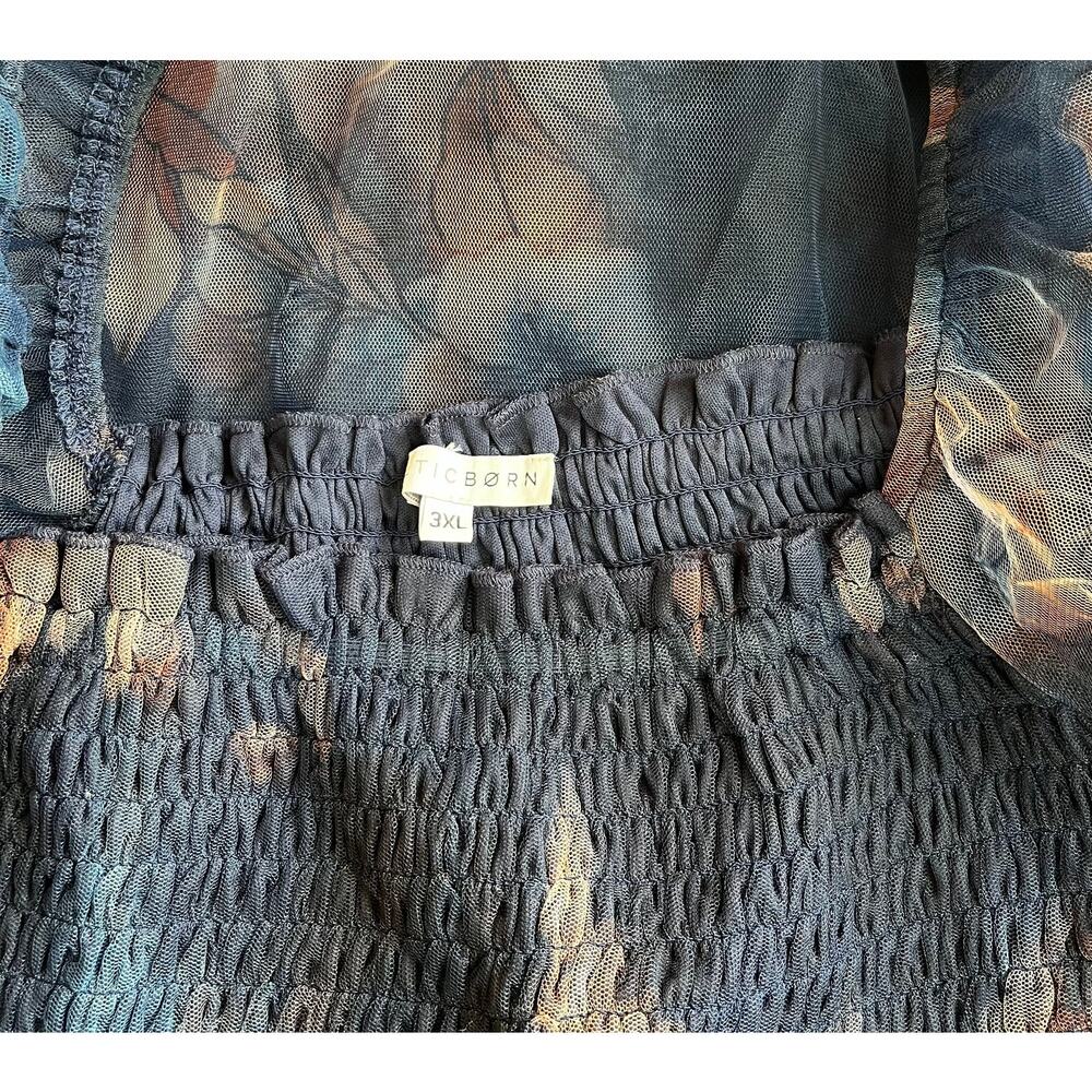 Baltic Born Tivoli Tulle Short Dress Dark Blue Floral - Picture 4 of 7